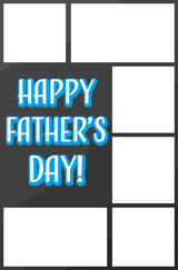 Happy Fathers Day Photo Collage Mega Card