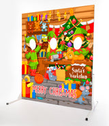 Santa's Workshop Christmas Photo Cutout Board