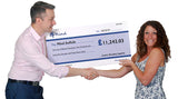 Giant cheques for charity fundraising and prize giving - mini