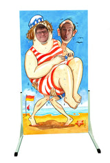 Seaside theme thin tim and big bertha face in the hole board
