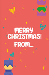 The inside of the Cracker Christmas Custom Card available at 180cm tall!