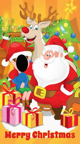 Fireplace Santa & Child 1 Christmas Face in the Hole Board