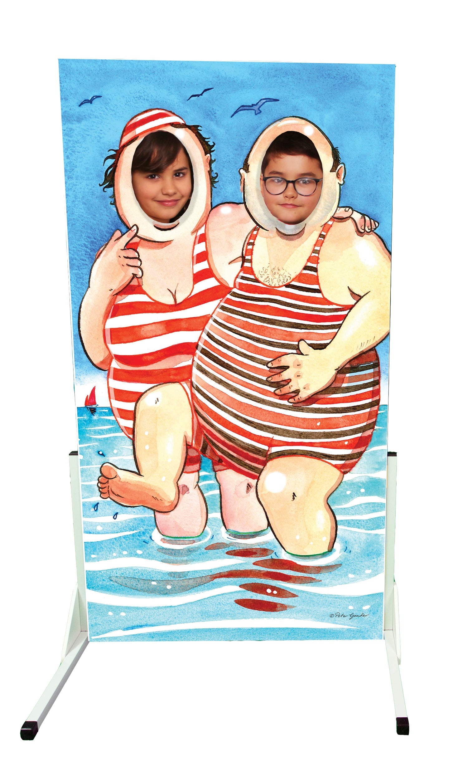 Seaside Ethel and Ernie Face in the hole board