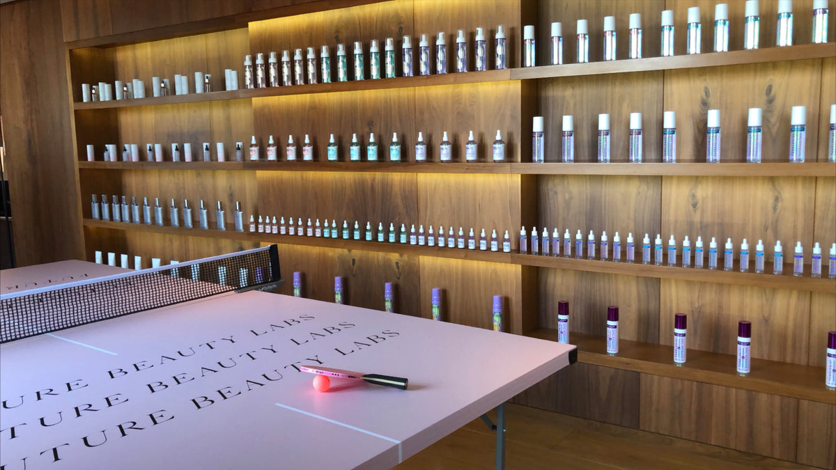 Future Beauty Labs entertain guests with branded table tennis