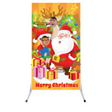 Santa, Elf and Reindeer Christmas photo cutout board