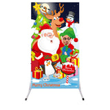 Santa & Child Outdoor 1 Face Hole Board with faces