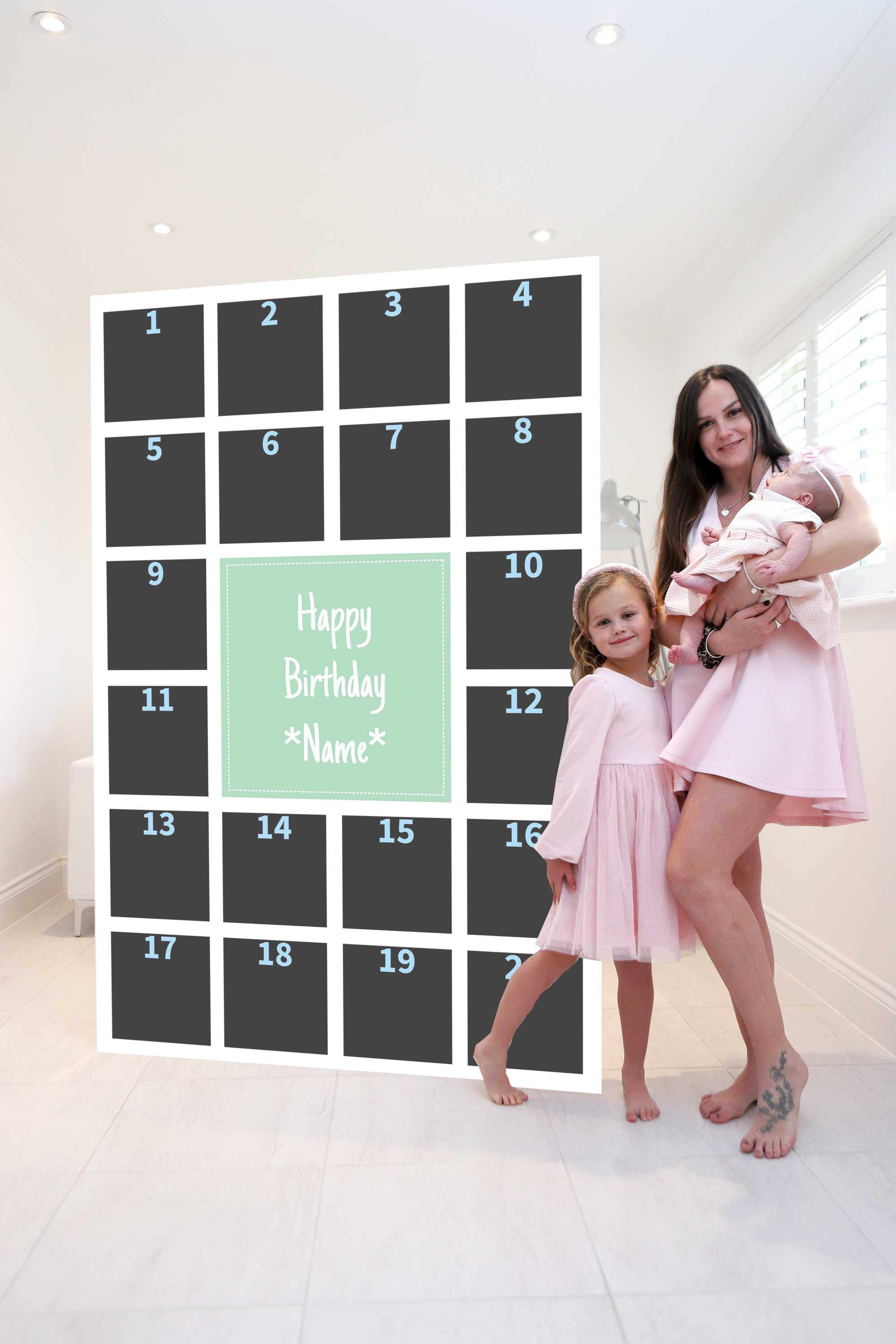 20 image photo collage giant card