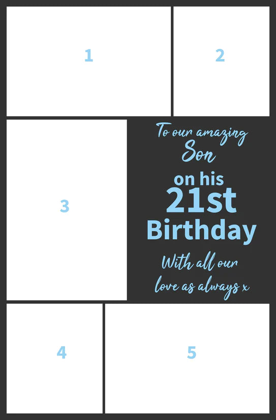 Happy birthday son 21 personalised giant card