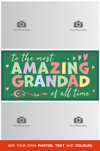 Amazing Grandad Photo Mega Card design with four photo spaces