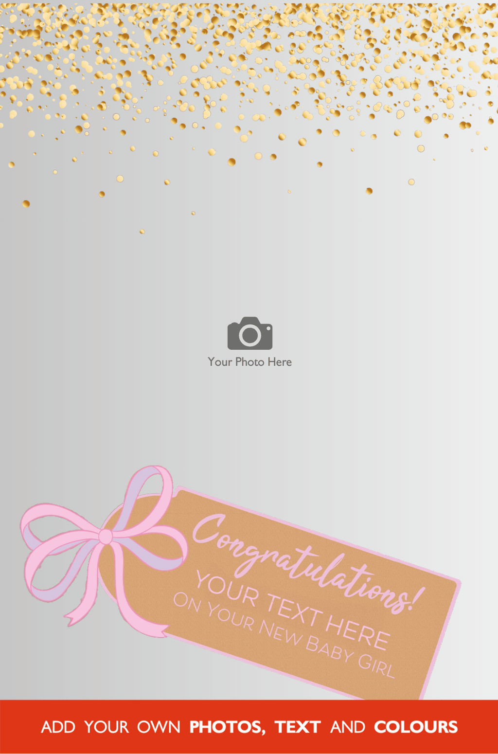 Birth Of Your Baby Girl Mega Card