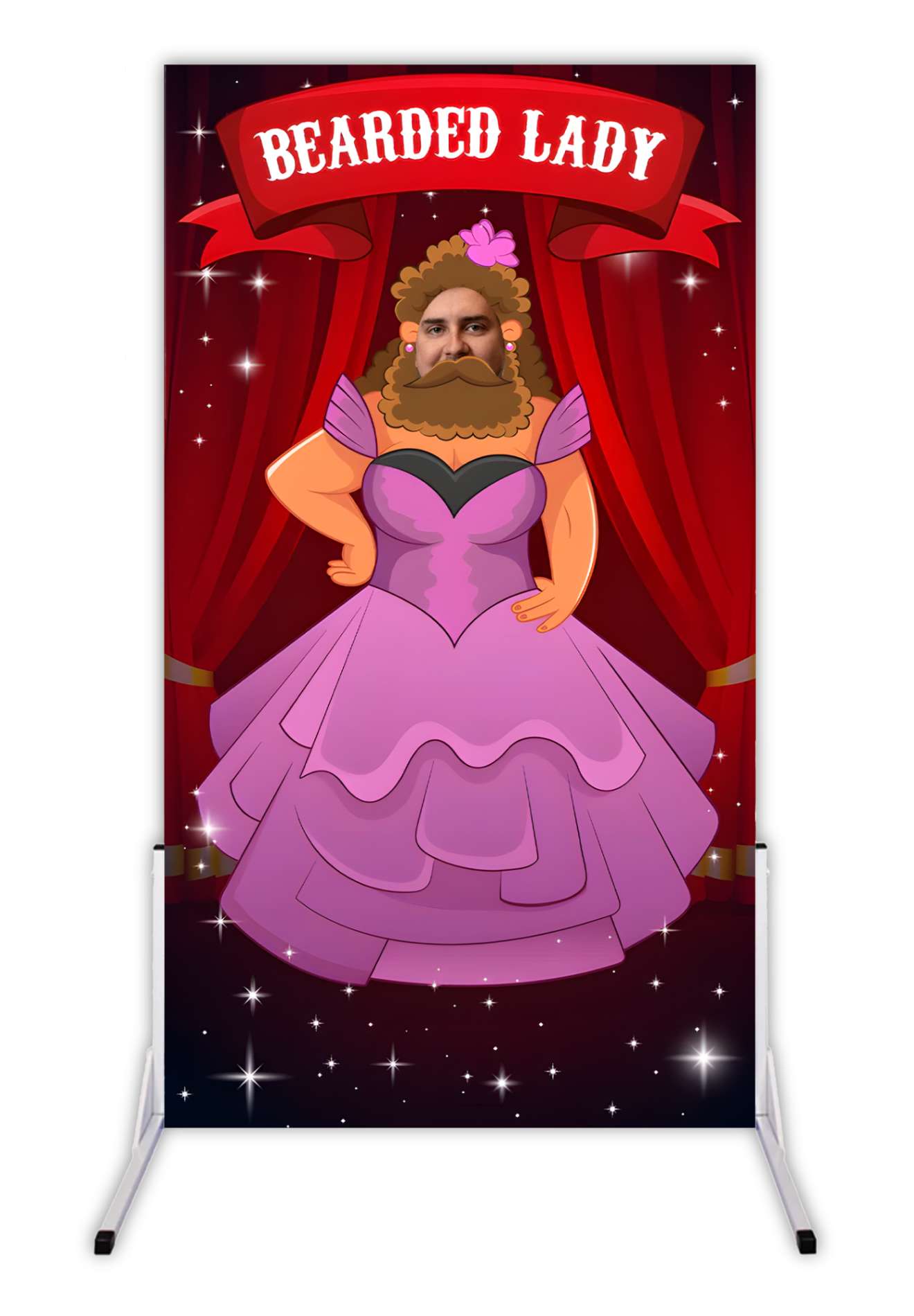 Bearded Lady Face in the Hole Board
