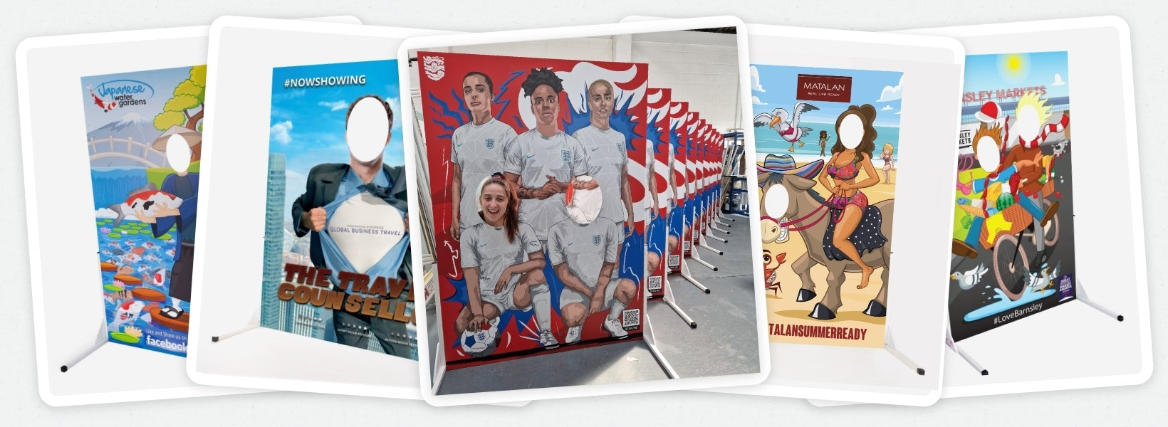 Bespoke Photo Boards - examples of photo cutouts for brands and events