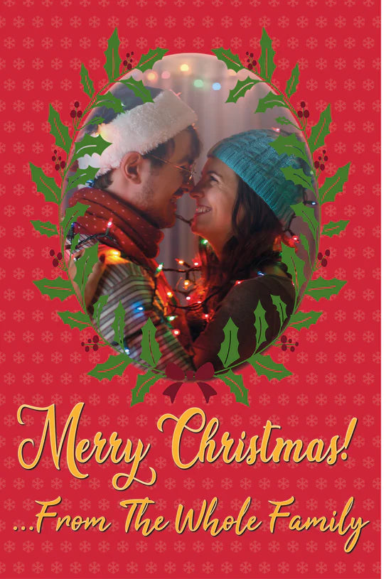 Giant personalised Christmas greetings card