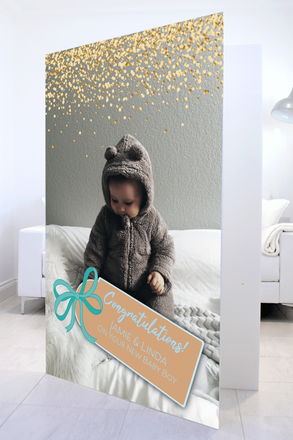 Birth Of Your Baby Boy Mega Card