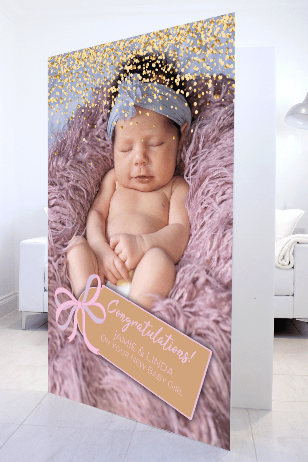 Birth Of Your Baby Girl Mega Card