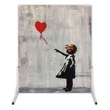 Girl with Balloon Face in the Hole Board