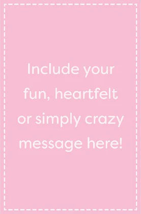 Personalised message on the inside of our giant greetings cards