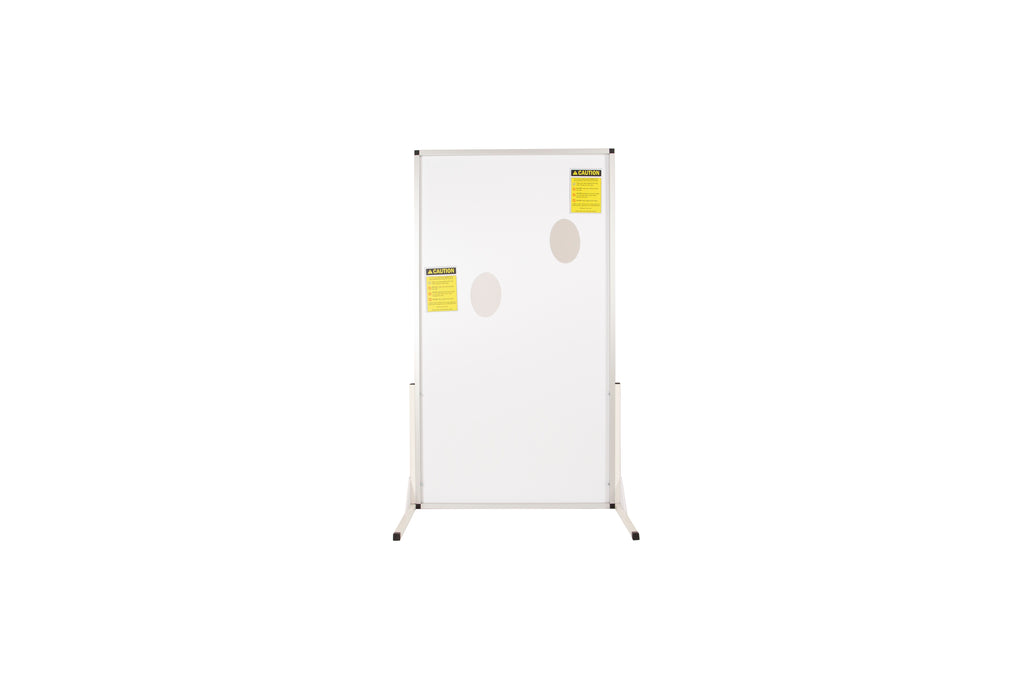 Back of the board on its aluminium frame and legs