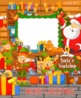 Santa's Workshop Stand-in Photo Board Design