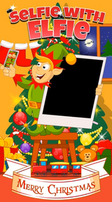 Selfie with Elfie Photo Stand-in Board design