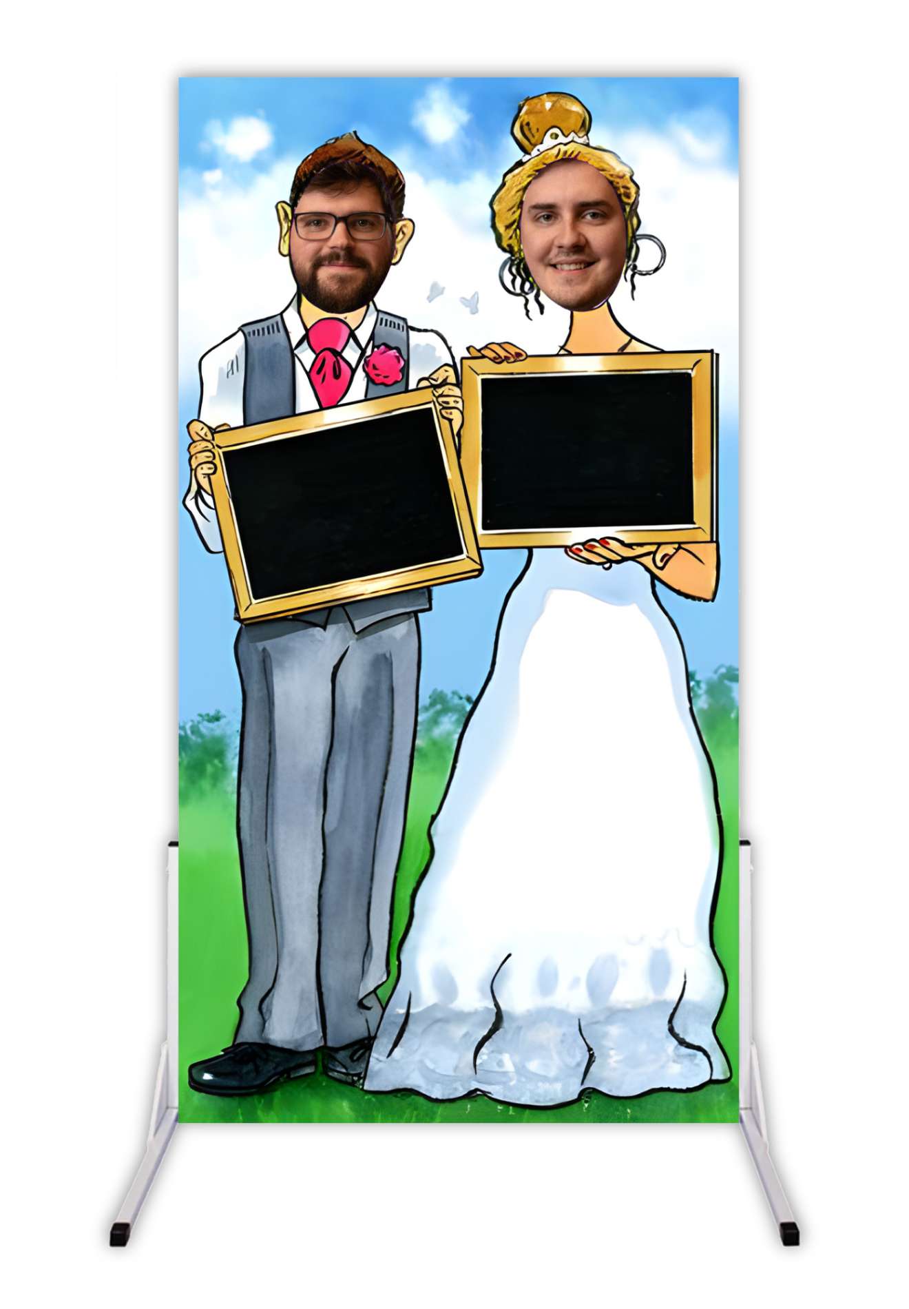 Wedding Chalkboard Face in the Hole Board