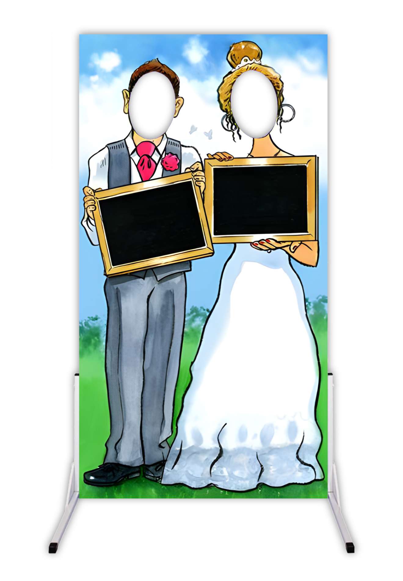 Wedding Chalkboard Face in the Hole Board