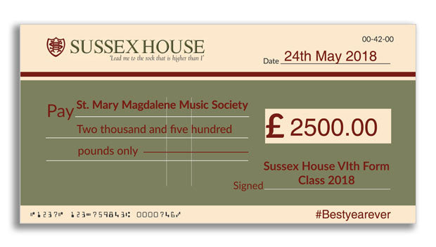 Giant cheques for presentations