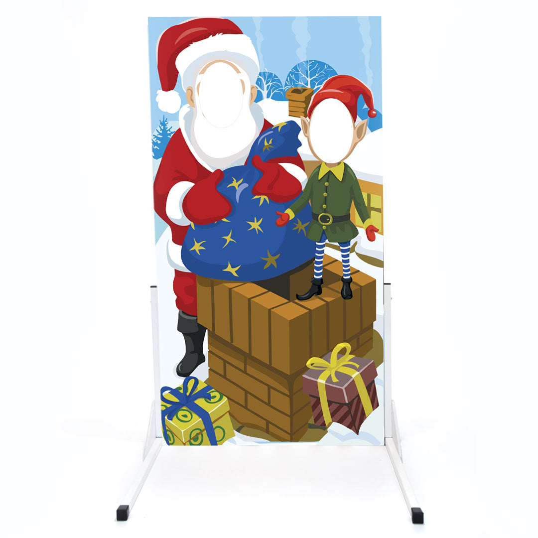 Santa & Elf Helper Face in the Hole Board