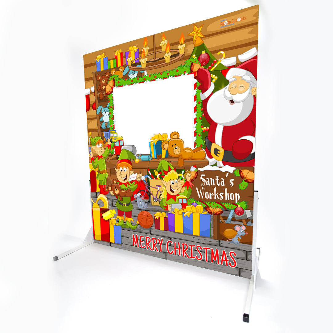 Santa's Workshop Christmas Stand-in Photo Board – Photo Cutouts UK