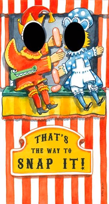 punch and judy seaside theme face in the hole board digital