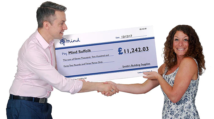 Giant cheques for charity fundraising and prize giving - mini 