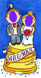 Mr & Mrs Face in the Hole Board Digital image