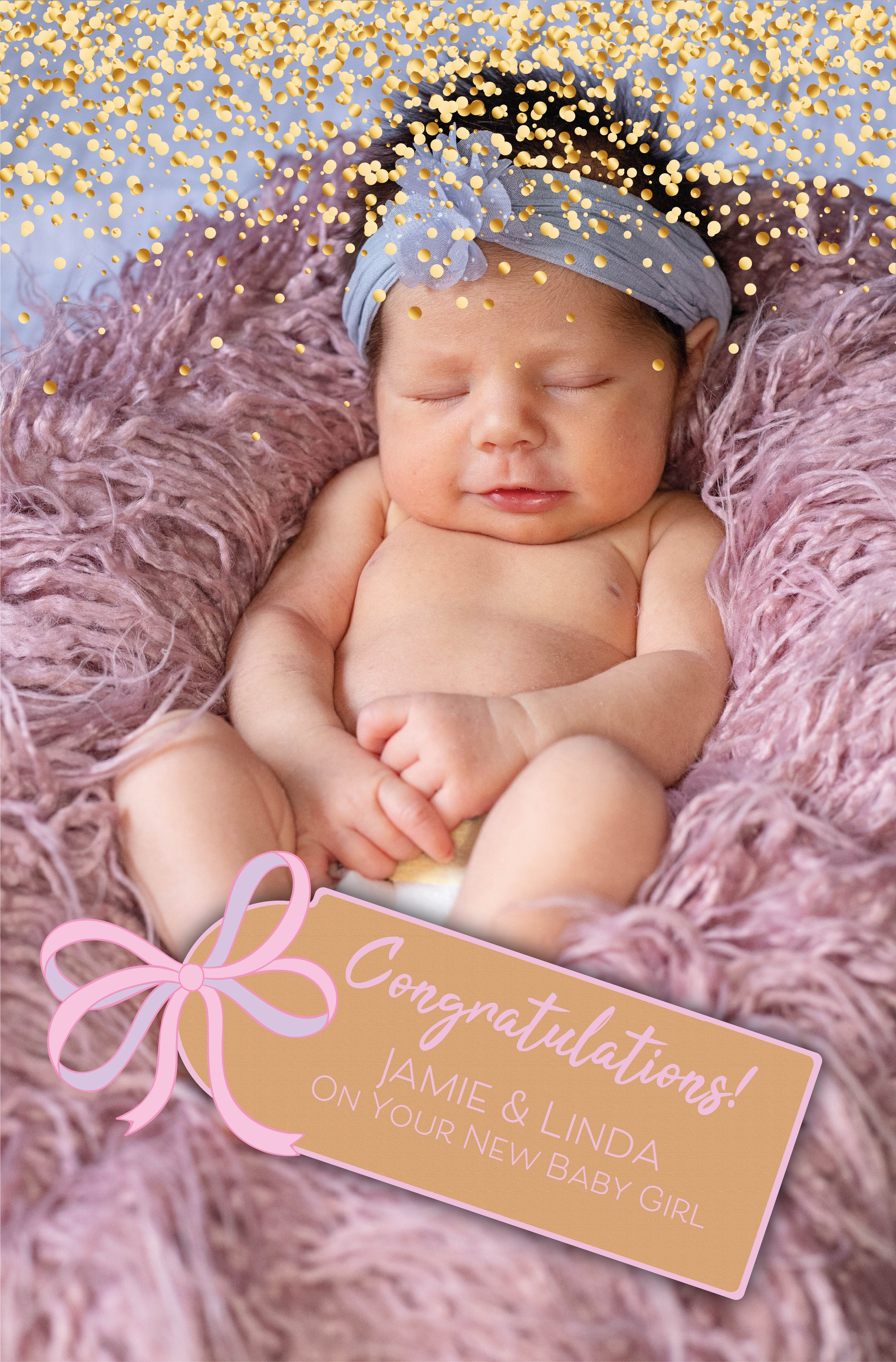 Birth Of Your Baby Girl Mega Card