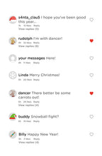 The inside of Christmas Instagram Style Card available at 180cm tall!