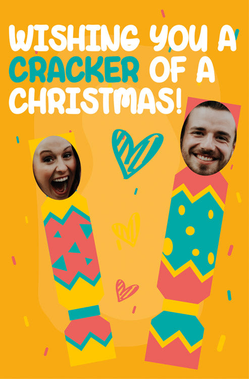 Cracker Christmas Custom Card available at 180cm tall!
