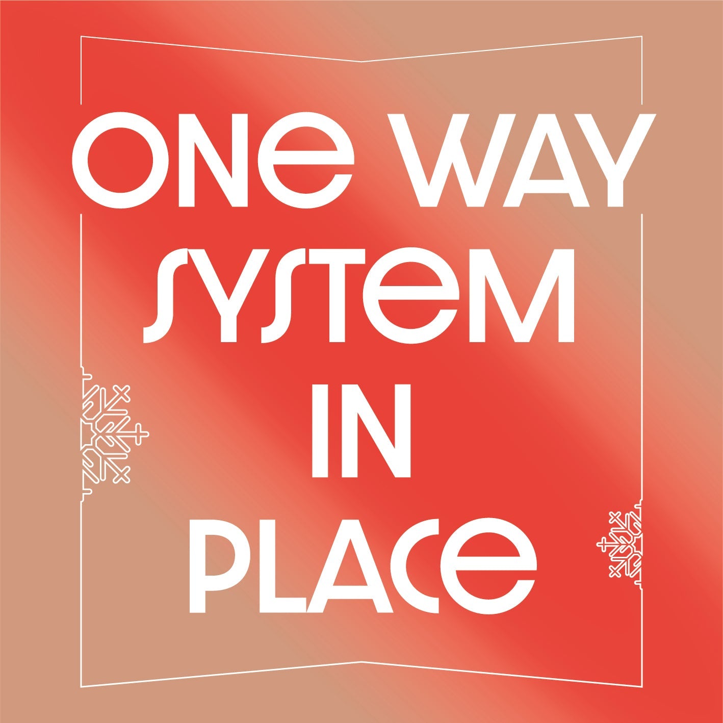 Christmas One Way System Floor Stickers